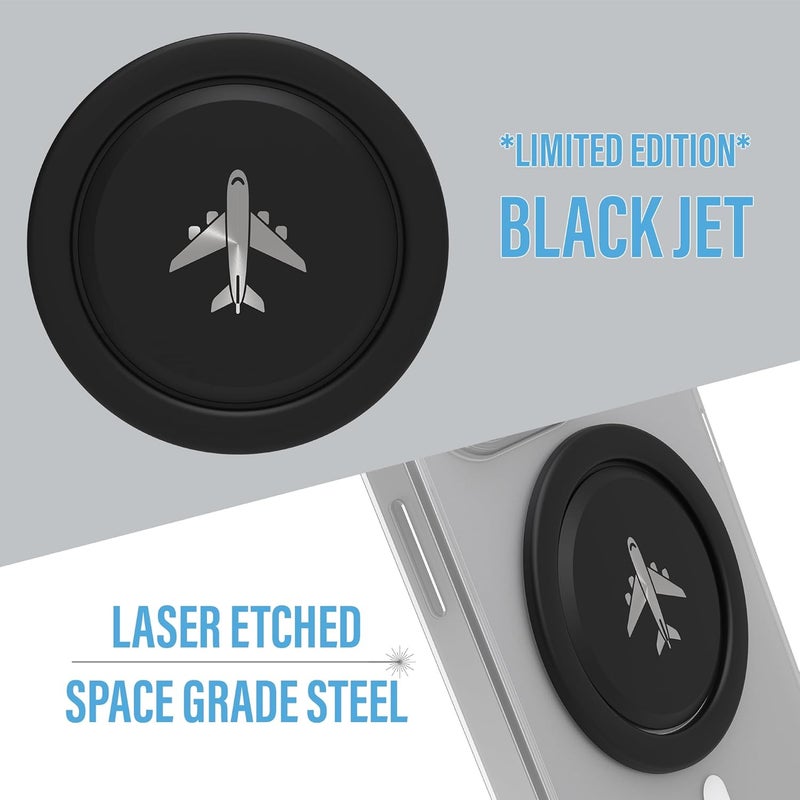 Tango Ultra Thin Grip for MagSafe: One Hand Open, Stand, 10x Expandable, Space Grade Steel, Removable for Wireless Charging. Half The Thickness, Twice The Fidget - Limited Edition: Black Jet - Image 2